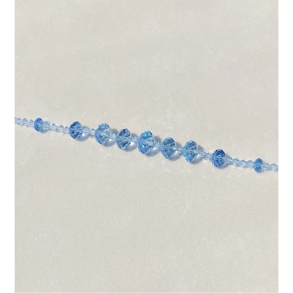 Light Blue Crystal Necklace - Picture 3 of 4